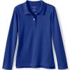 Lands' End Girls Long Sleeve Feminine Fit Interlock Polo Shirt X-Large Cobalt view 1