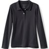 Lands' End Girls Long Sleeve Feminine Fit Interlock Polo Shirt Small Black view 1
