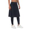 ANIVIVO Women Long Knee Length Skirt with Full Leggings,Skirted Leggings with High Waisted Zipper Pockets(Black-Full Length,2XL) view 2
