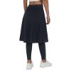 ANIVIVO Women Long Knee Length Skirt with Full Leggings,Skirted Leggings with High Waisted Zipper Pockets(Black-Full Length,2XL) view 3