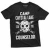 Men's Counselor T-Shirt Jason Camp Crystal Lake Camping Funny Tee Shirt Halloween T-Shirt (X-Large Black) view 1