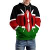 Kenyan Flag Hoodie Sweatshirt Full Printed Pullover Sports Long Sleeve Hoodies with Pockets for Unisex M view 4