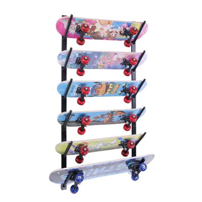 Lhysn Skateboard Wall Mount, Skate Board Wall Display Hanger Rack, Snowboard Wall Mount Ski Holder,Deck Wall Longboard Rack Storage(6-layers)