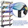 Lhysn Skateboard Wall Mount, Skate Board Wall Display Hanger Rack, Snowboard Wall Mount Ski Holder,Deck Wall Longboard Rack Storage(6-layers) view 2