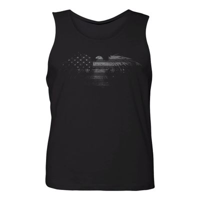 USA Eagle Flag Tank top Distressed Patriotic Workout Gym American Shirt (Black4, Large)