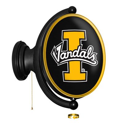 The Fan-Brand Idaho Vandals: Original Oval Rotating Lighted Wall Sign - Football, Basketball & Baseball Wall Decor - College Sports Decor for Home, Office, Game Room, Fan Cave & Garage - USA Made