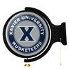 Xavier Musketeers: Round Rotating Lighted Wall Sign - College Decor for Home, Game Room, Fan Cave & Garage - USA Made view 1