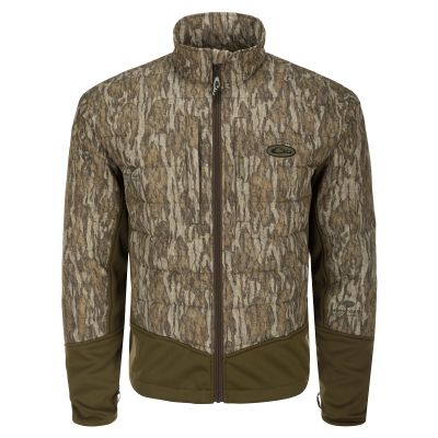 Drake Men's LST Double Down Endurance Hybrid Liner Insulated Breathable Adjustable Stretchy Full-Zip Outdoor Hiking Jacket, Mossy Oak Bottomland, XX-Large