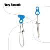 Dr.Fish Sinker Slides, 100 Pack Duo Lock Snap Sliding Swivels Fishing Line Slider Sinker Weight Connectors Saltwater Catfish Surf Fishing Rigs Bottom Fish Finder Rig, Blue view 4