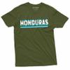 Men's Honduras T-Shirt Flag Coat of Arms Tee Patriotic National Tee (Small Black) view 3