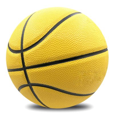 MINDCOLLISION Size 5/6/7 Solid Color Basketball, No Standard Non-Slip Wear-Resistant, Suitable for Indoor and Outdoor Children's Women's Youth Adult Basketball,Yellow,No. 6