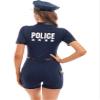 ACSUSS Women Sexy Cop Police Officer Uniform Policewoman Outfit Costume Police Cosplay Halloween Navy Blue A X-Large view 4