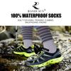 RANDY SUN Waterproof Socks Knee High, Youth Women Men Outdoor Work Sports Rain Muddy Water Hiking Trekking Wading Socks Gray&Blue view 3