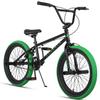 cubsala Freestyle BMX Bike, 20 Inch Kids Bicycle for 7-13 Years Old Kids and Beginner Level Rider, Black with Green Tires view 1