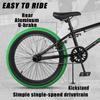 cubsala Freestyle BMX Bike, 20 Inch Kids Bicycle for 7-13 Years Old Kids and Beginner Level Rider, Black with Green Tires view 3