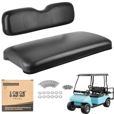 10L0L Front Seat Assembly Kit for EZGO TXT 1994-2013 Golf Cart, Factory Style Seat Cushions & Back, Black