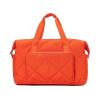 Orange Gym Bag for Women, 18 Inch Lightweight Puffy Carry On Duffel Bag for Travel Sports Yoga, Water Resistant view 1