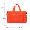 Orange Gym Bag for Women, 18 Inch Lightweight Puffy Carry On Duffel Bag for Travel Sports Yoga, Water Resistant view 2