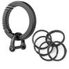TISUR Titanium Round Carabiner Clip +TISUR Titanium Key Rings 5pcs 22mm*5 view 1