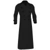 Maiyifu-GJ Mens Lapel Double Breasted Trench Coat Stylish Slim Fit Long Belted Windbreaker Casual Windproof Peacoat Overcoat (Black,Large) view 1