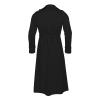 Maiyifu-GJ Mens Lapel Double Breasted Trench Coat Stylish Slim Fit Long Belted Windbreaker Casual Windproof Peacoat Overcoat (Black,Large) view 2