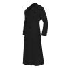 Maiyifu-GJ Mens Lapel Double Breasted Trench Coat Stylish Slim Fit Long Belted Windbreaker Casual Windproof Peacoat Overcoat (Black,Large) view 3