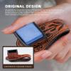 KONLLEN Leather Engraved Chalk Holder Magnetic Vegetable Tanned Leather Pool Cue Snooker Silent Billiard Accessories view 2