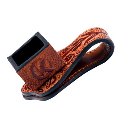 KONLLEN Leather Engraved Chalk Holder Magnetic Vegetable Tanned Leather Pool Cue Snooker Silent Billiard Accessories