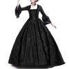 18th Century Women's Rococo Ball Gown Plus Size Lace Bell Sleeves Long Gothic Victorian Dress Masquerade Theme Dresses Black view 2