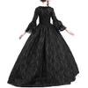 18th Century Women's Rococo Ball Gown Plus Size Lace Bell Sleeves Long Gothic Victorian Dress Masquerade Theme Dresses Black view 3