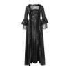 18th Century Women's Rococo Ball Gown Plus Size Lace Bell Sleeves Long Gothic Victorian Dress Masquerade Theme Dresses Black view 4