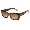SOJOS Trendy Rectangular Sunglasses Womens Face 90's Retro Shades Sunnies Gafas de sole Chunky Angular Cornor Frame SJ2238 Demi view 1
