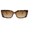 SOJOS Trendy Rectangular Sunglasses Womens Face 90's Retro Shades Sunnies Gafas de sole Chunky Angular Cornor Frame SJ2238 Demi view 3