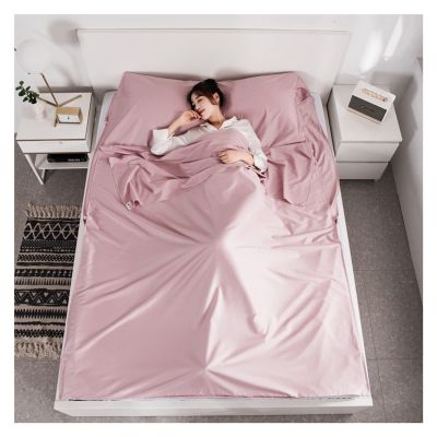 Sleeping Bag Liners Pink Sleeping Bag Liner, Camping Travel Hotel Sleeping Bag Sheets, Ultra-Light and Breathable for Outdoor Backpacking Hiking (Color : Pink, Size : 160x210cm)