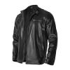 Maiyifu-GJ Men Stand Collar Faux Leather Jacket PU Vintage Zip Up Motorcycle Coat Casual Lightweight Slim Fit Bomber Outwear (Black,Large) view 4