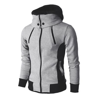 Maiyifu-GJ Men Full Zip Hooded Sweatshirt Winter Slim Fit Active Hoodie Jackets Long Sleeve Lightweight Hoodies Windbreaker (Grey,Small)