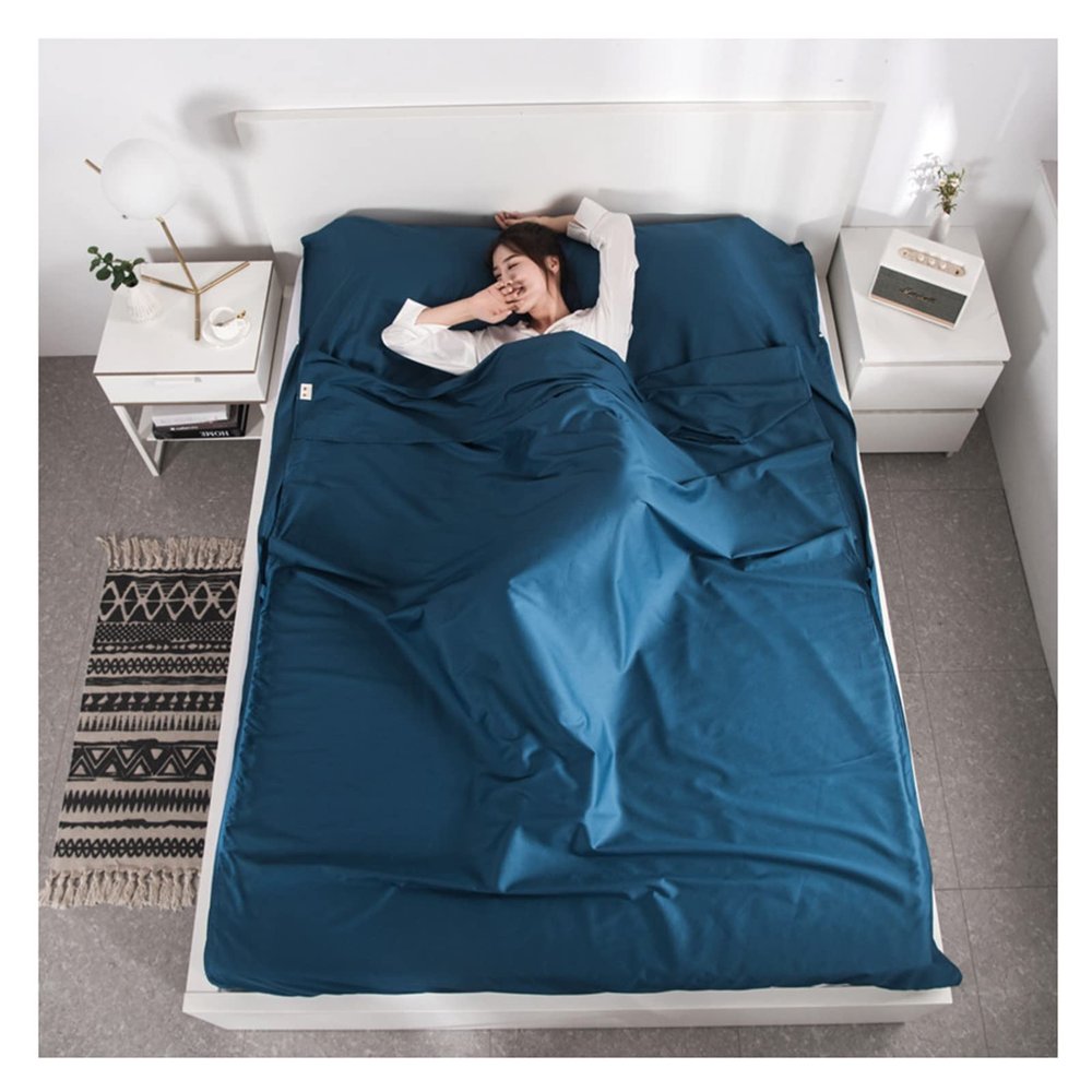 Sleeping Bag Liners Comfortable Cotton Sleeping Bag Liner, Compact Adult Sleeping Bag, Outdoor Portable Ultralight Camping Travel Sleeping Bag Sheet, for Four Seasons