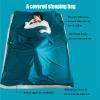 Sleeping Bag Liners Comfortable Cotton Sleeping Bag Liner, Compact Adult Sleeping Bag, Outdoor Portable Ultralight Camping Travel Sleeping Bag Sheet, for Four Seasons view 3
