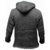 Men Retro Hoodie Knitwear Color Block Halloween Costume Loose Knit Sweatshirt Patchwork Hooded Sweater Pullover (Green,X-Large) view 2