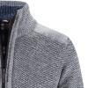 Men's Full Zip Up Cardigan Sweaters Regular Fit Flannel Lining Knitted Cardigans Zipper Thick Knit Sweater Coat (Light Grey,XX-Large) view 4