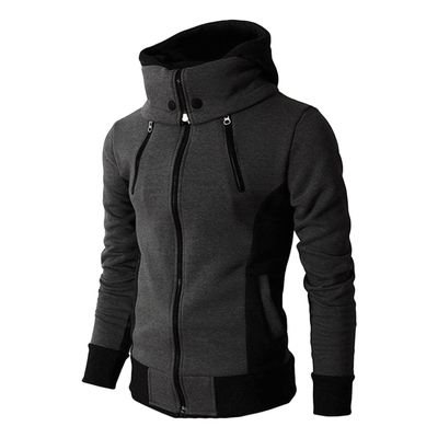 Maiyifu-GJ Men Full Zip Hooded Sweatshirt Winter Slim Fit Active Hoodie Jackets Long Sleeve Lightweight Hoodies Windbreaker (Black,X-Large)