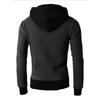Maiyifu-GJ Men Full Zip Hooded Sweatshirt Winter Slim Fit Active Hoodie Jackets Long Sleeve Lightweight Hoodies Windbreaker (Black,X-Large) view 2