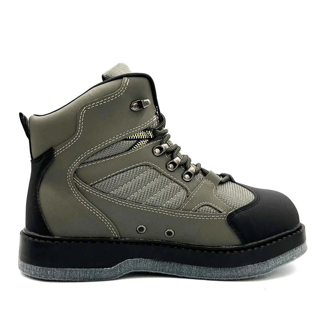 lurewilder Pro Fishing Wading Boots for Men with Felt Bottom Wader Boots for Fly Fishing Strong Grips Rustfree Eyelets Size 11