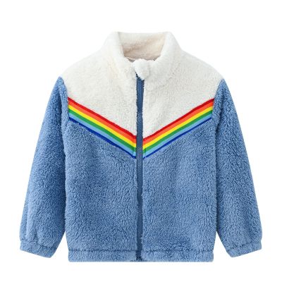 Toddler Kids Polar Fleece Warm Jacket Baby Boys Girls Autumn Winter Zip-up Lightweight Long (Sky Blue, 12-18 Months)