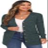 GRECERELLE Open Front Cardigan for Women Button Down Long Sleeve Draped Sweater Outerwear with Pocket view 4