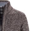 Men's Full Zip Up Cardigan Sweaters Regular Fit Flannel Lining Knitted Cardigans Zipper Thick Knit Sweater Coat (Brown,3X-Large) view 4