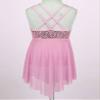 RUNQHUI Kids Girls Sequined Ballet Lyrical Modern Dance Dress Gymnastics Leotard Ballerina Dancewear Pink A 6 Years view 3