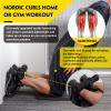 Nordic Hamstring Curl Strap with Fitness Knee Mat, Holds 420 Pounds for Hamstring Curls, Sit Up Bar for Floor, Spanish Squats, Ab Workout, 5 Seconds Setup Nordic Curl Home Fitness Equipment view 2