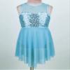 RUNQHUI Kids Girls Sequined Ballet Lyrical Modern Dance Dress Gymnastics Leotard Ballerina Dancewear Light Blue A 10 Years view 2