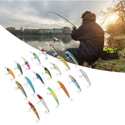 Artificial Fishing Baits,20pcs Fishing Lure Set,Reusable Fishing Tackle Accessories for Outdoor Saltwater Freshwater Trout Bass Salmon Fishing, 20pcs Fishing Lure Set,Artificial Fishing Baits,ReF